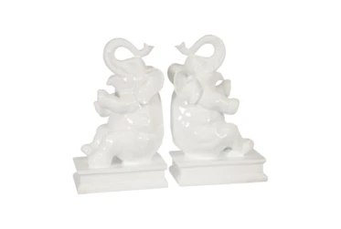 White Elephant Bookends