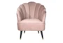 Pink Scalloped Accent Chair  - Front