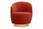 Dusty Red Swivel Chair - Front