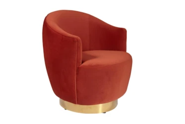 Dusty Red Swivel Chair