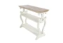 2 Tone 38" Console Table With Shelves - Side