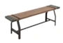 Brown 55" Wood Bench - Material