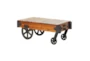 Industrial Coffee Table With Wheels - Signature