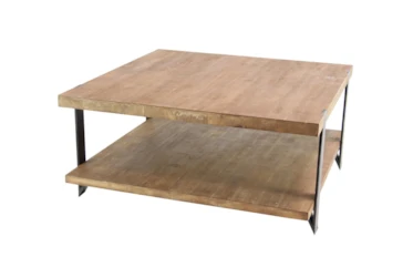 Rustic Square Coffee Table With Storage