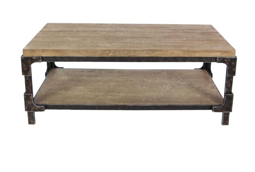 Rustic Coffee Table With Storage - 360