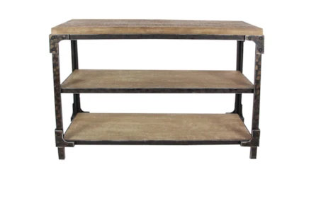 Wood And Metal Industrial 48" Console Table
