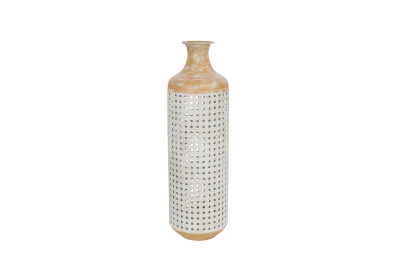 22 Inch 2 Tone White Vase  - 360