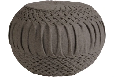 Pouf-Grey Felted