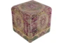 Pouf-Pink Woven Traditional - Signature