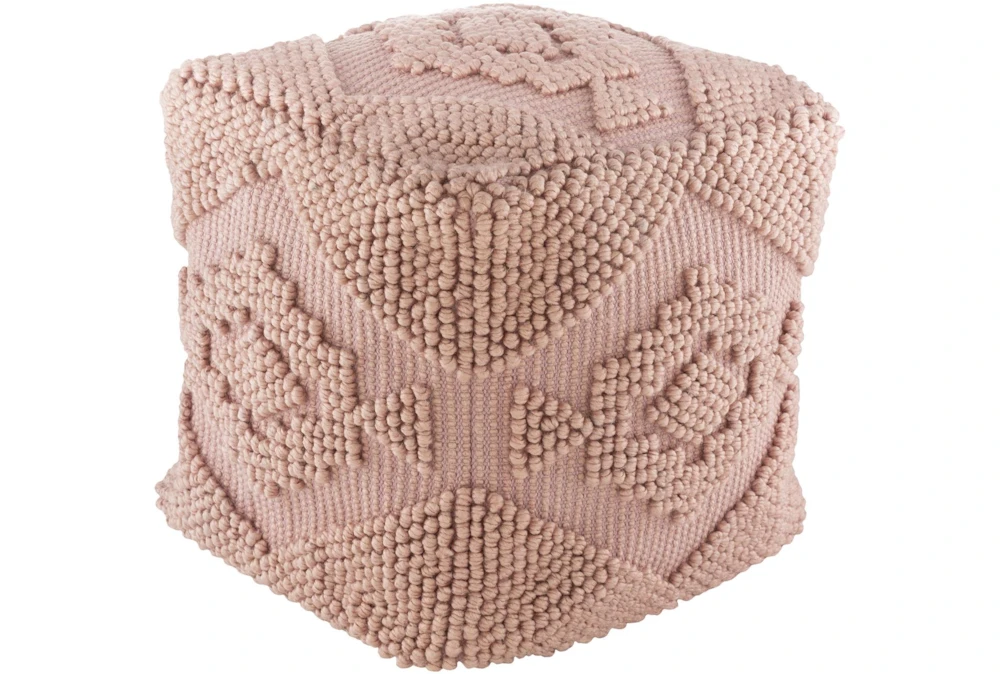 Pouf-Rose Textured
