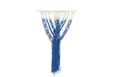 Wall Tapestry-Macrame Shades Of Blue 29X20