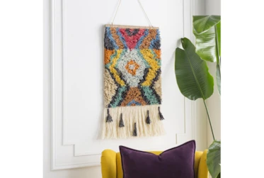 Wall Tapestry-Hand Knotted Multicolor 17X23