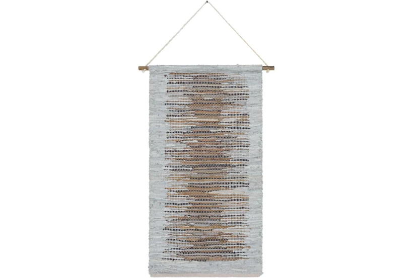 Wall Tapestry-Woven Leather Brown Grey 22X44 - 360
