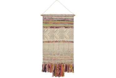 Wall Tapestry-Hand Woven Wheat Charcoal 29X48