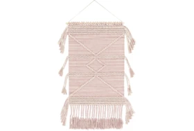 Wall Tapestry-Woven Pale Pink 24X36