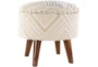 White And Camel Storage Stool - Detail