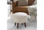 White And Camel Storage Stool - Room