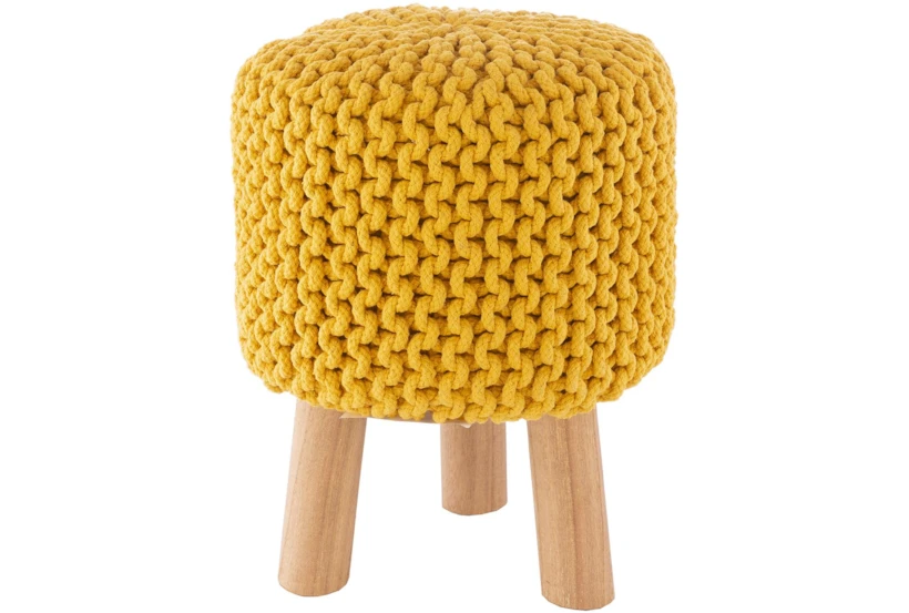 Saffron Knitted Stool - 360