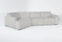 Chanel Grey 3 Piece 138" Sectional With Left Arm Facing Cuddler Chaise & Power Headrest - Signature