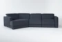 Chanel Denim 3 Piece 138" Sectional With Left Arm Facing Cuddler Chaise & Power Headrest - Signature