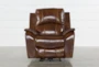 Travis Cognac Leather Power Recliner With Power Headrest And USB - Front