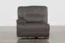 Marcus Grey Left Arm Facing Power Recliner With Power Headrest And Usb - Front