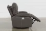 Marcus Grey Recliner With Power Headrest And USB - Recline