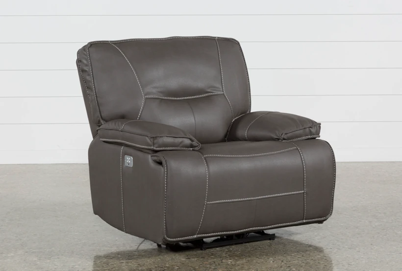 Marcus Grey Recliner with Power Headrest & USB - 360
