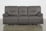 Marcus Grey 88" Power Reclining Sofa With Power Headrest & USB - Front