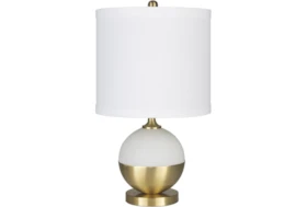 Table Lamp-Brass And Frosted Glass