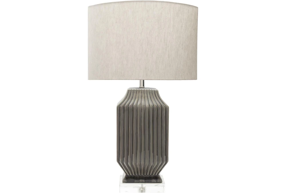 Table Lamp-Taupe Glazed Ceramic