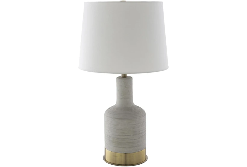Table Lamp-Light Grey Painted Concrete - 360
