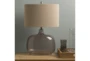 Table Lamp-Grey Translucent Glass - Room