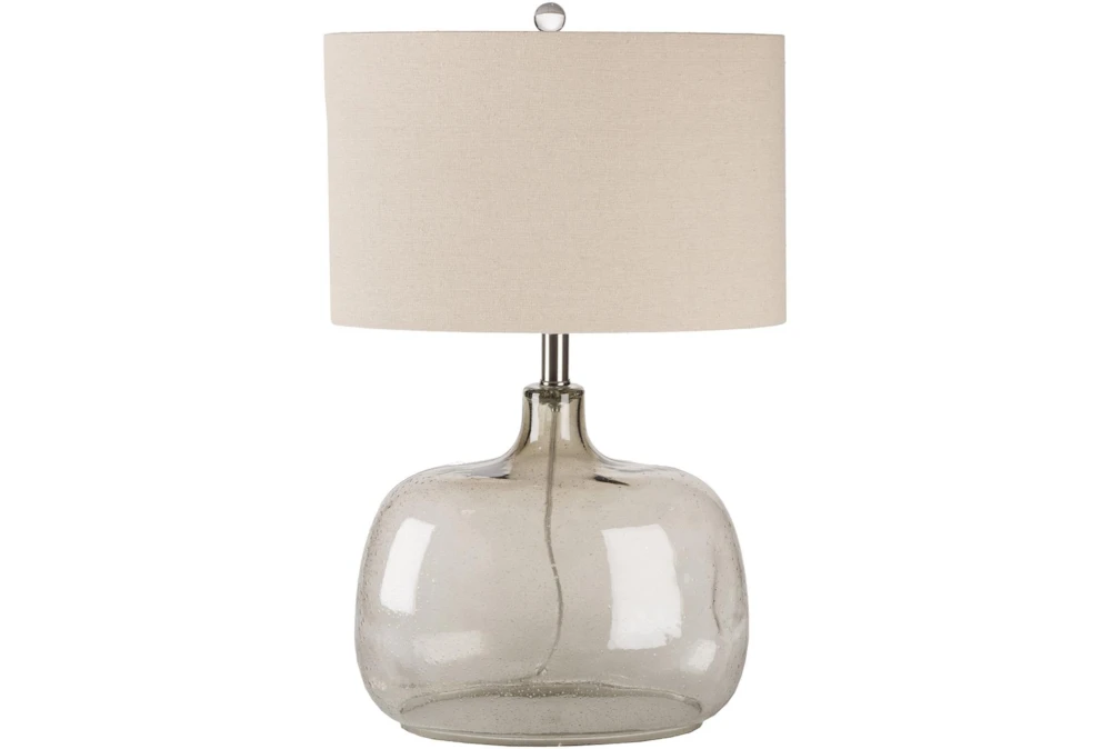 Table Lamp-Grey Translucent Glass