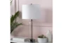 Table Lamp-Black Clear Painted Translucent Glass - Room