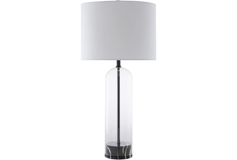 Table Lamp-Black Clear Painted Translucent Glass - 360