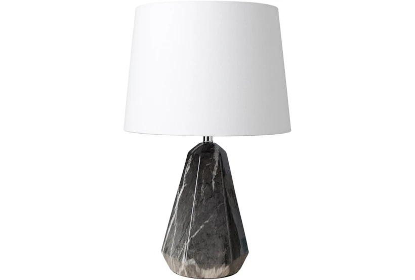 Table Lamp-Black Marble Ceramic | Living Spaces