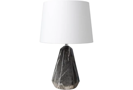 Table Lamp-Black Marble Ceramic - Main