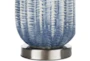 Table Lamp-Blue White Glazed Ceramic - Detail