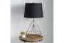 29 Inch Black Diamond Wire Frame Table Lamp With Black Shade - Room