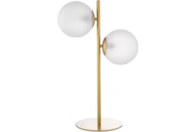 Table Lamp-Gold Painted Metal
