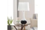 Table Lamp-Navy White Painted Glass - Room