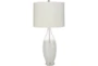 Table Lamp-White Painted Glass - Signature