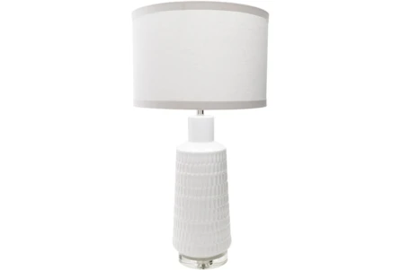 Table Lamp-White Glazed Ceramic