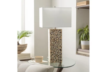 Table Lamp-Wood Natural Finish