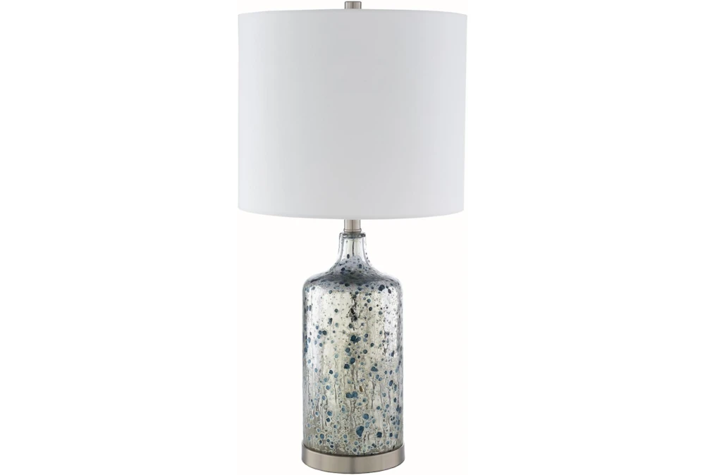 Table Lamp-Silver Painted Glass