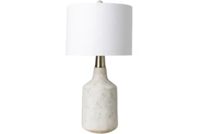 Table Lamp-White Textured Concrete