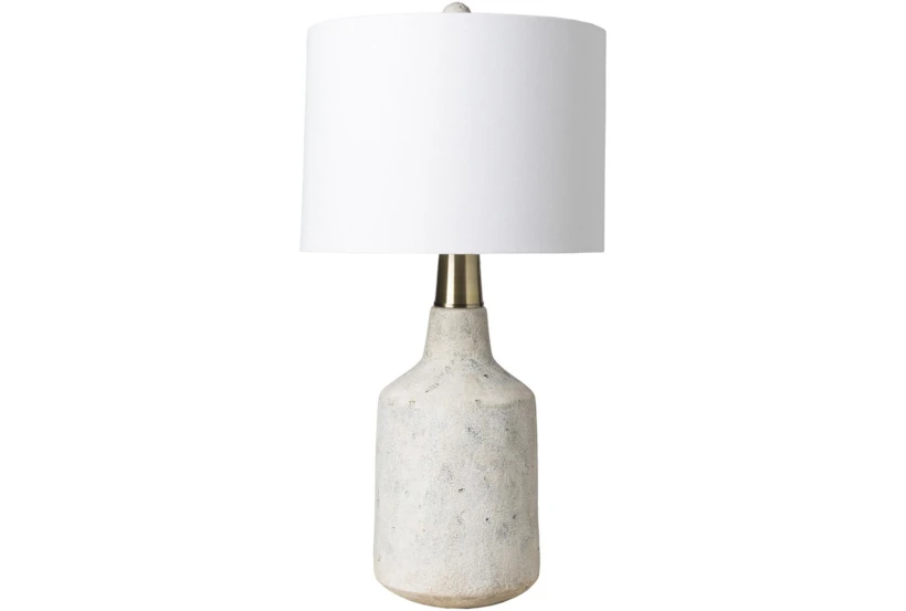 Table Lamp-White Textured Concrete - 360