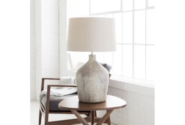 Table Lamp-Taupe Distressed Glass