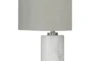 Table Lamp-White Natural Finish Marble Body - Detail